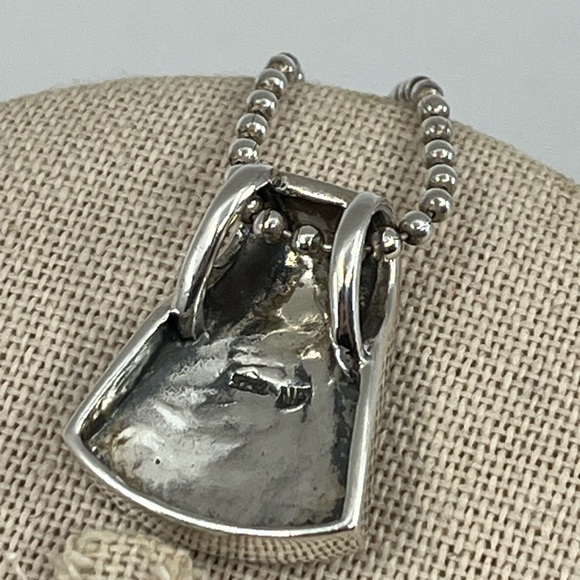 Vintage Sterling Silver Marcasite Pendant Necklace – 925 NF – 12.9g – 20" Chain - Picture 14 of 17